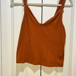 H&M Orange Camisole with Knotted Straps